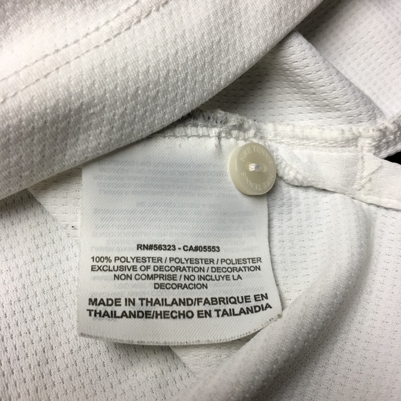 NIKE DRI-FIT XL POLYESTER WHITE 3-BUTTON POLO EUC - Picture 7 of 8